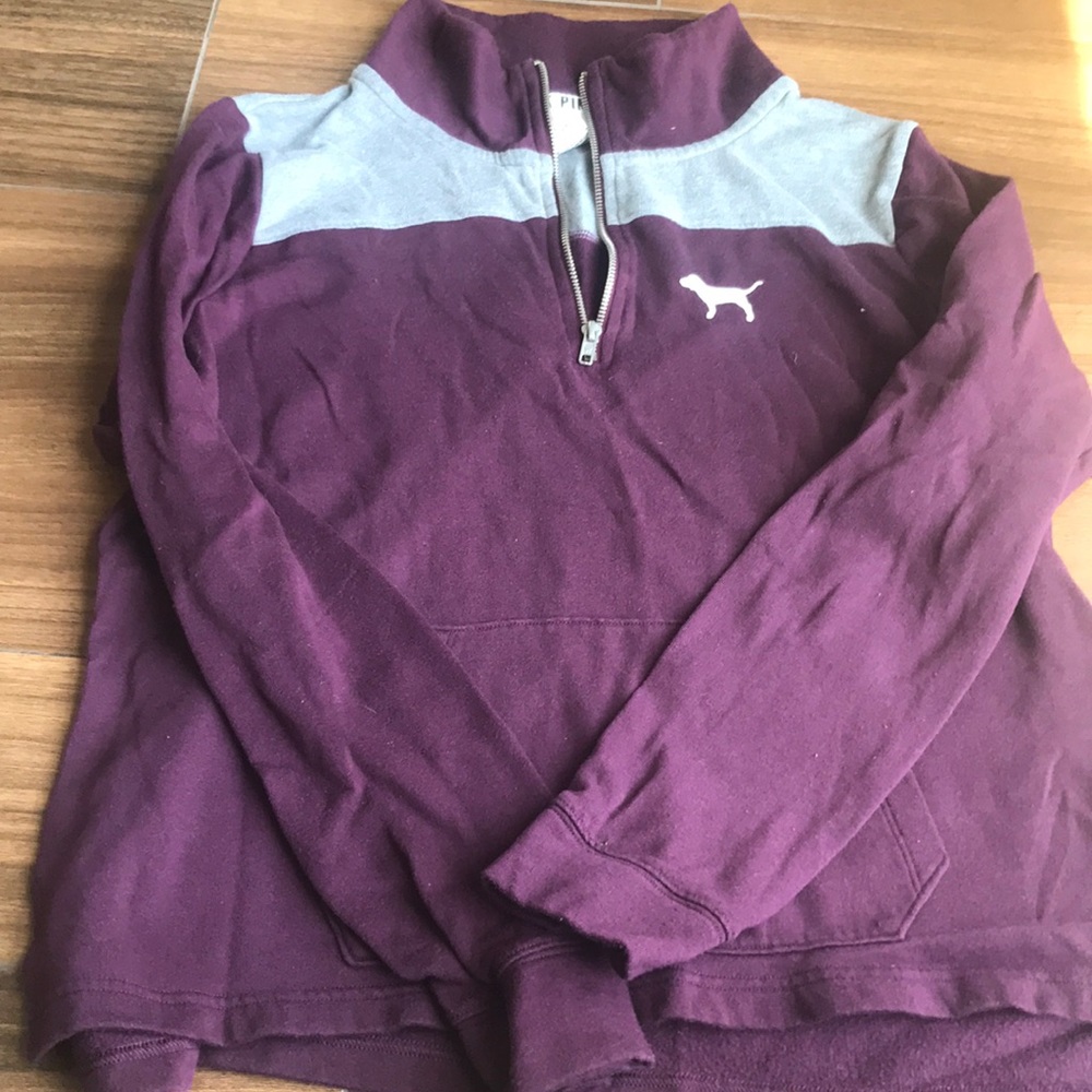 Pink quarter zip